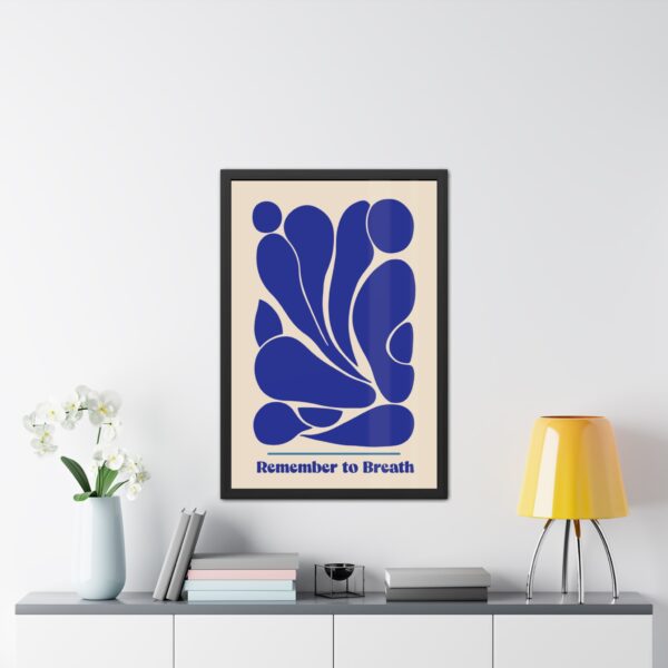 Inspirational Framed Poster - "Remember to Breathe" Wall Art for Mindfulness - Image 6