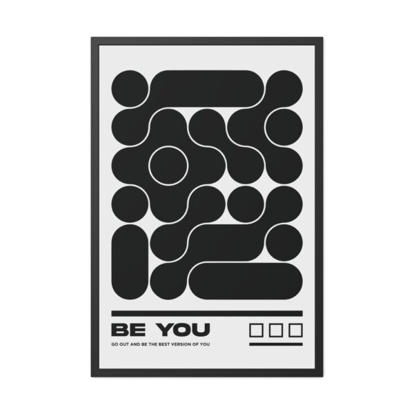 Inspirational Framed Poster - 'Be You' Minimalist Wall Art - Image 2