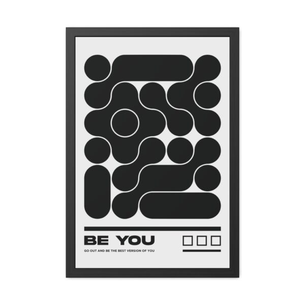 Inspirational Framed Poster - 'Be You' Minimalist Wall Art - Image 4