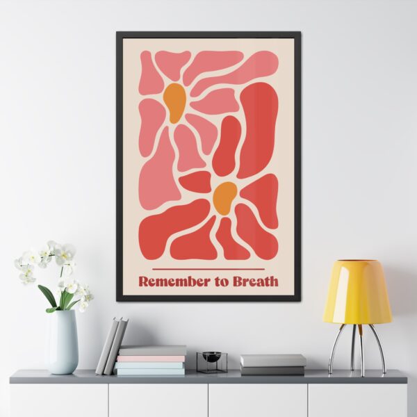 Inspirational Framed Poster - "Remember to Breathe" - Bohemian Home Decor - Image 8