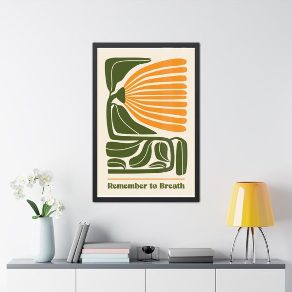 Mindfulness Framed Poster - "Remember to Breathe" for Calm Spaces - Image 9