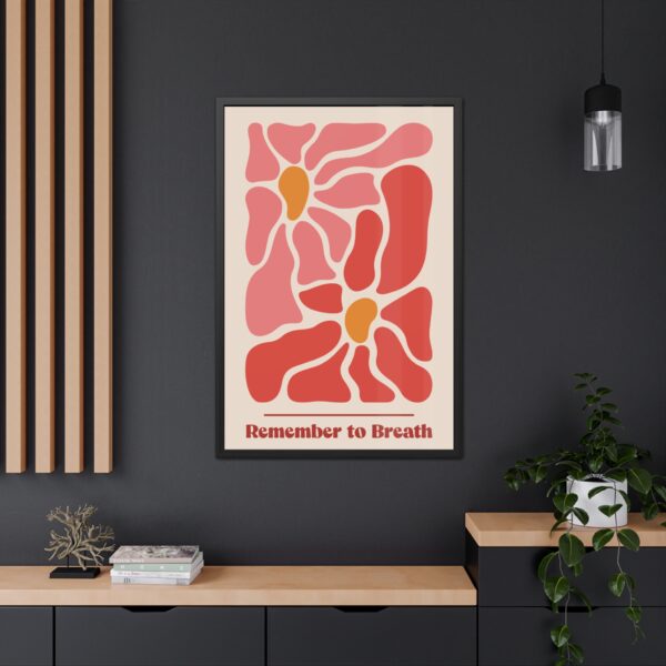 Inspirational Framed Poster - "Remember to Breathe" - Bohemian Home Decor - Image 9