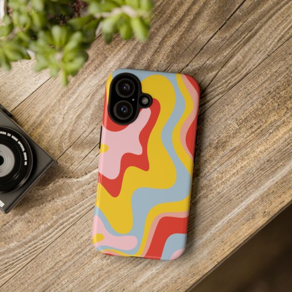 Liquid Twirl retro colors Phone Case - Image 3
