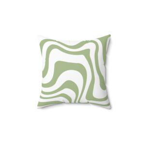 Mint Liquid Twirl Pillow
