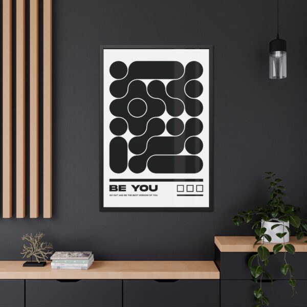 Inspirational Framed Poster - 'Be You' Minimalist Wall Art - Image 3