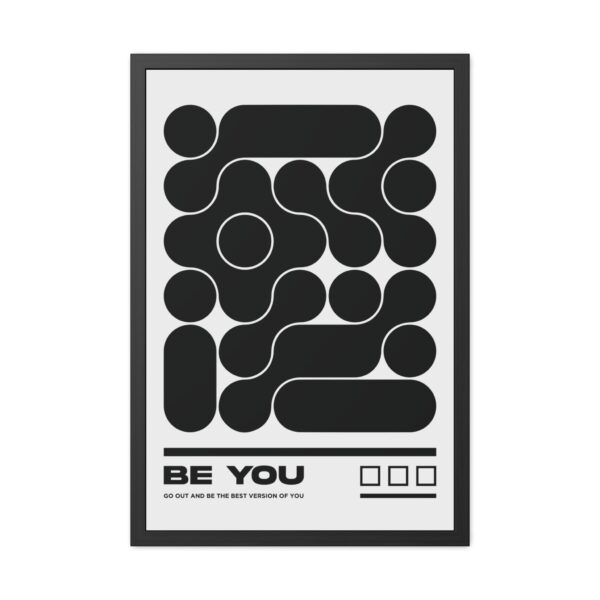 Inspirational Framed Poster - 'Be You' Minimalist Wall Art - Image 6