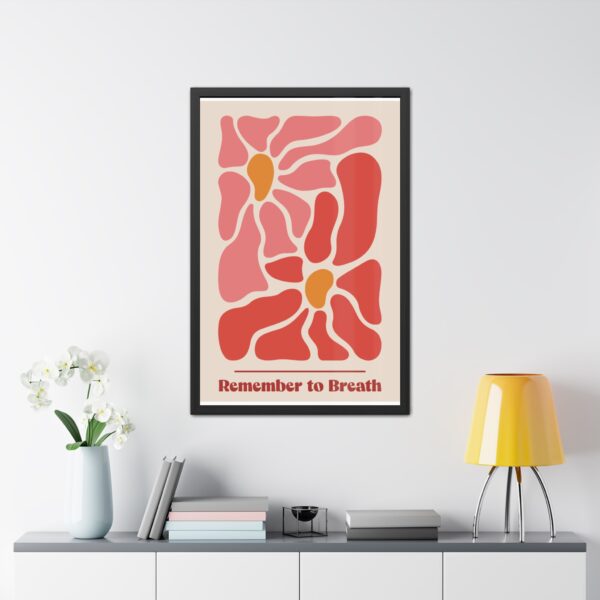 Inspirational Framed Poster - "Remember to Breathe" - Bohemian Home Decor - Image 6