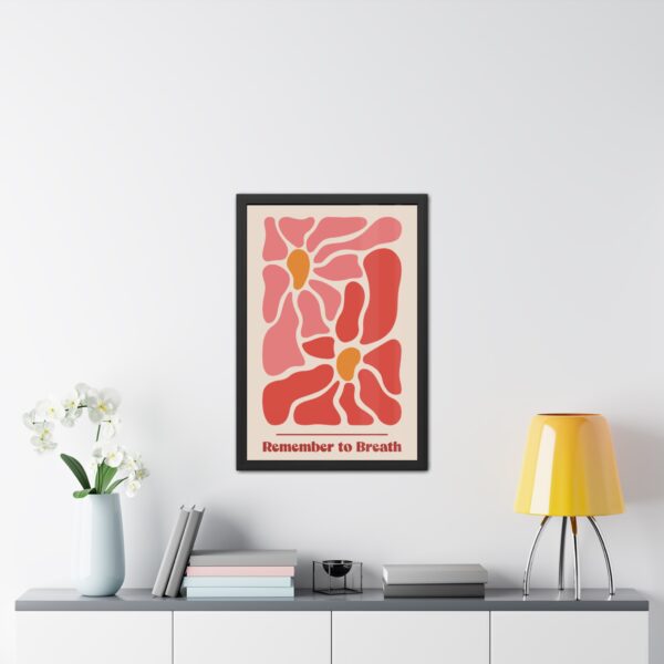 Inspirational Framed Poster - "Remember to Breathe" - Bohemian Home Decor - Image 4