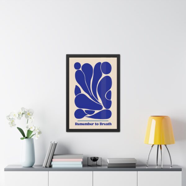 Inspirational Framed Poster - "Remember to Breathe" Wall Art for Mindfulness - Image 4