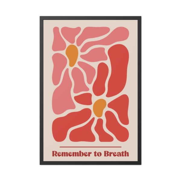 Inspirational Framed Poster - "Remember to Breathe" - Bohemian Home Decor - Image 7