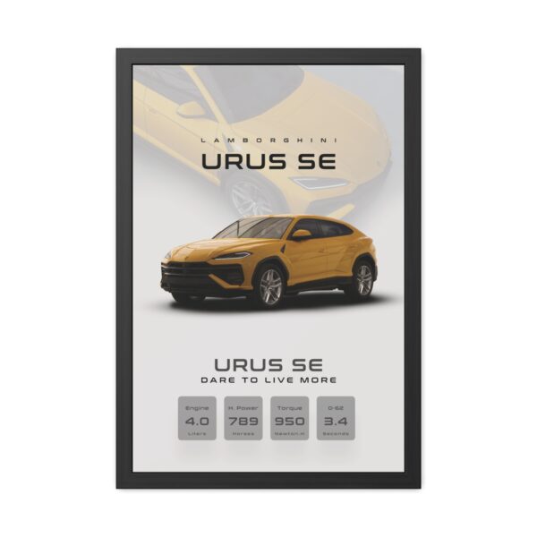 Lamborghini Urus SE Framed Poster - Image 3
