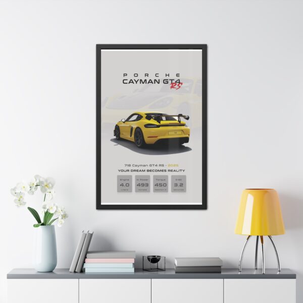 Porche Cayman GT4 RS Framed Poster - Image 4