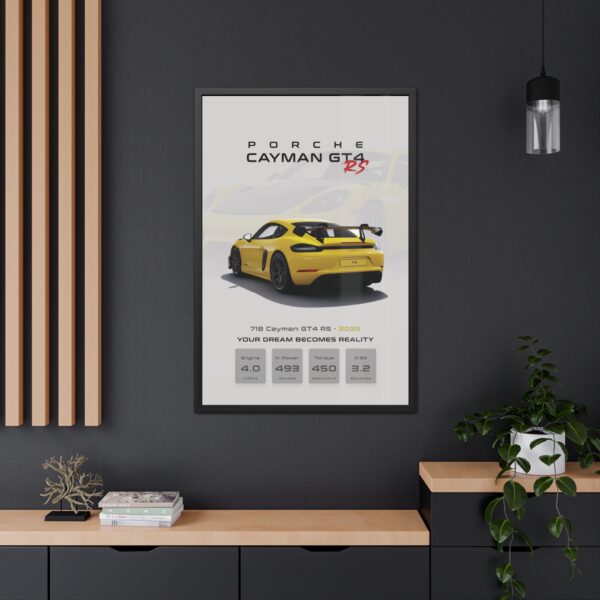 Porche Cayman GT4 RS Framed Poster - Image 6