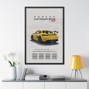 Porche Cayman GT4 RS Framed Poster