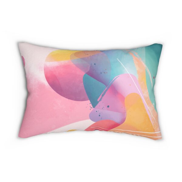 Vibrant Art Lumbar Pillow, Colorful Home Decor, Modern Accent Cushion, Stylish Throw Pillow, Gift for Her, Cozy Living Room - Image 3