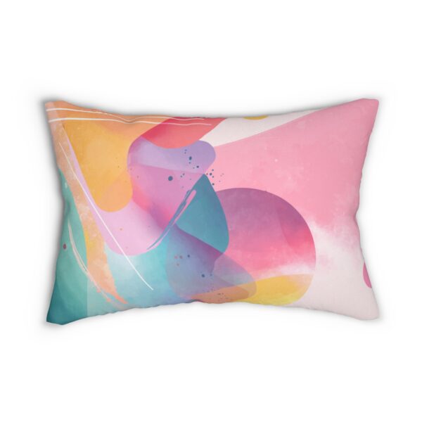 Vibrant Art Lumbar Pillow, Colorful Home Decor, Modern Accent Cushion, Stylish Throw Pillow, Gift for Her, Cozy Living Room - Image 2
